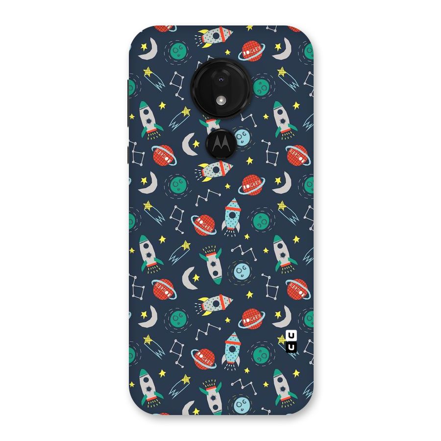 Space Rocket Pattern Back Case for Moto G7 Power