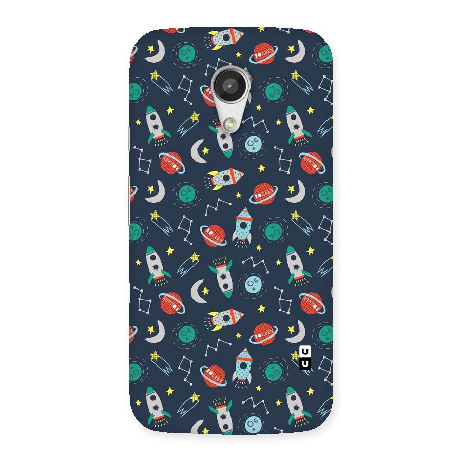 Space Rocket Pattern Back Case for Moto G 2nd Gen