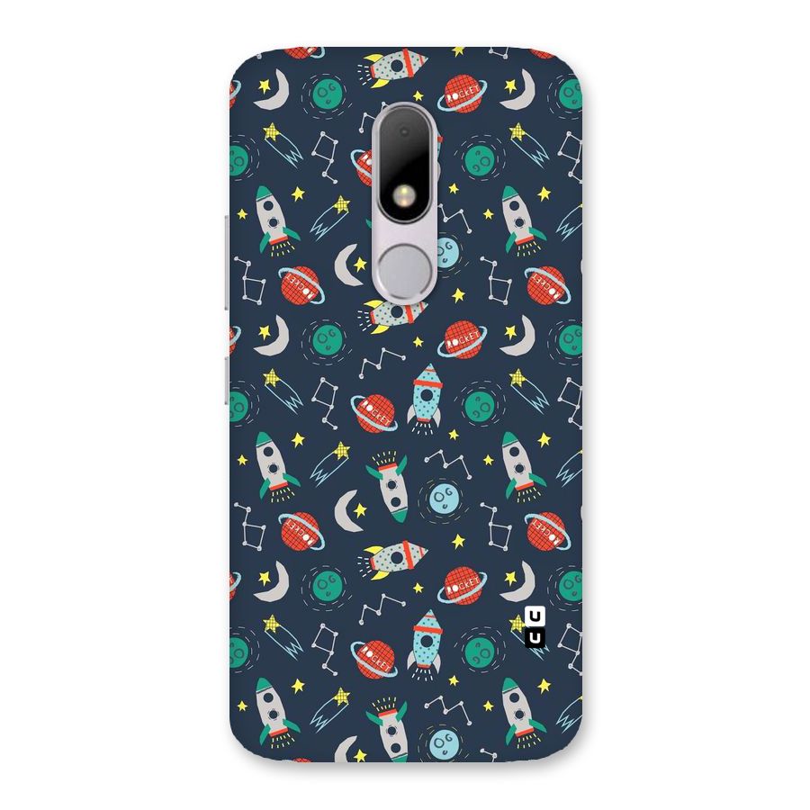 Space Rocket Pattern Back Case for Moto M