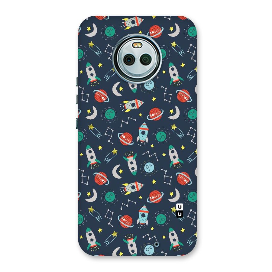 Space Rocket Pattern Back Case for Moto X4