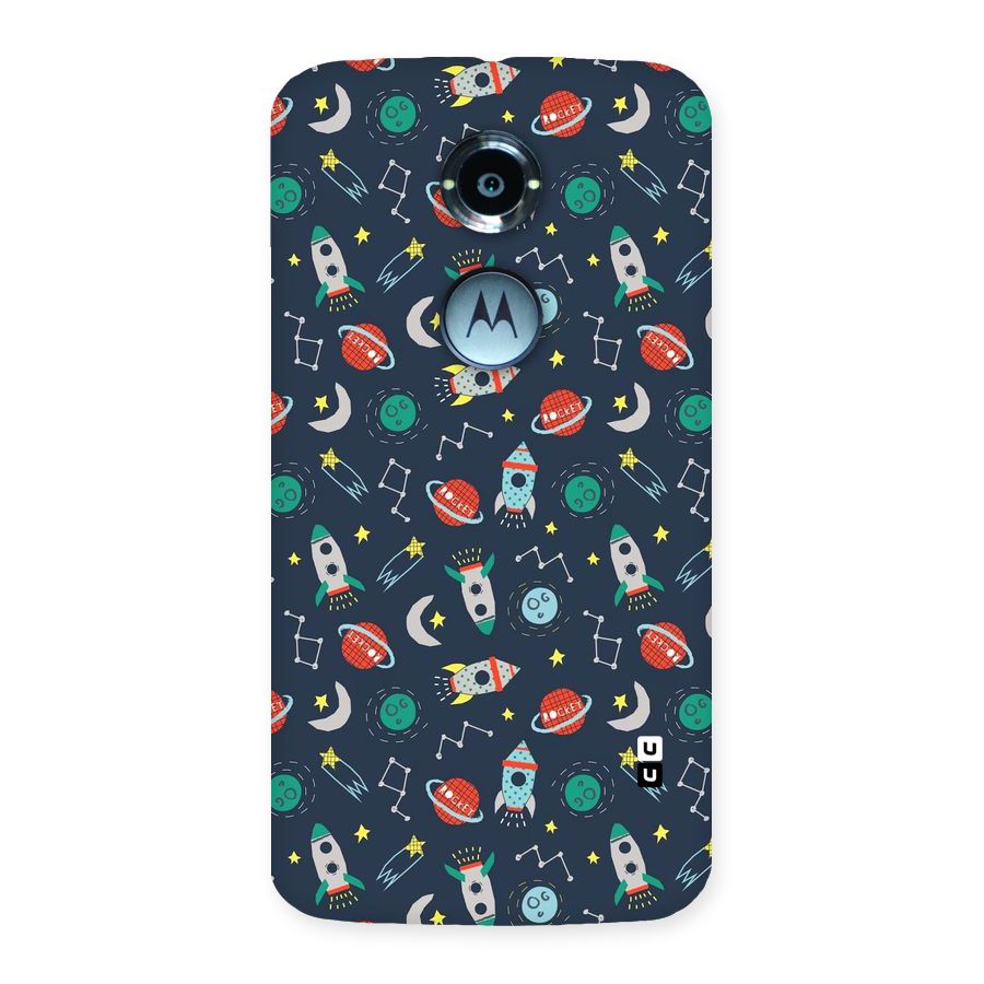 Space Rocket Pattern Back Case for Moto X 2nd Gen