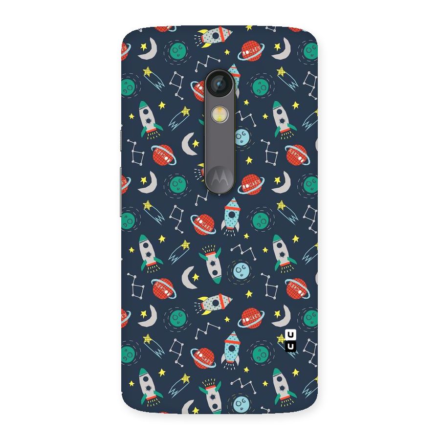 Space Rocket Pattern Back Case for Moto X Play