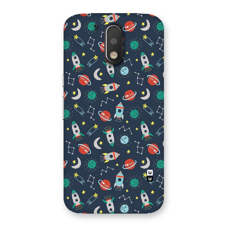 Space Rocket Pattern Back Case for Motorola Moto G4 Plus