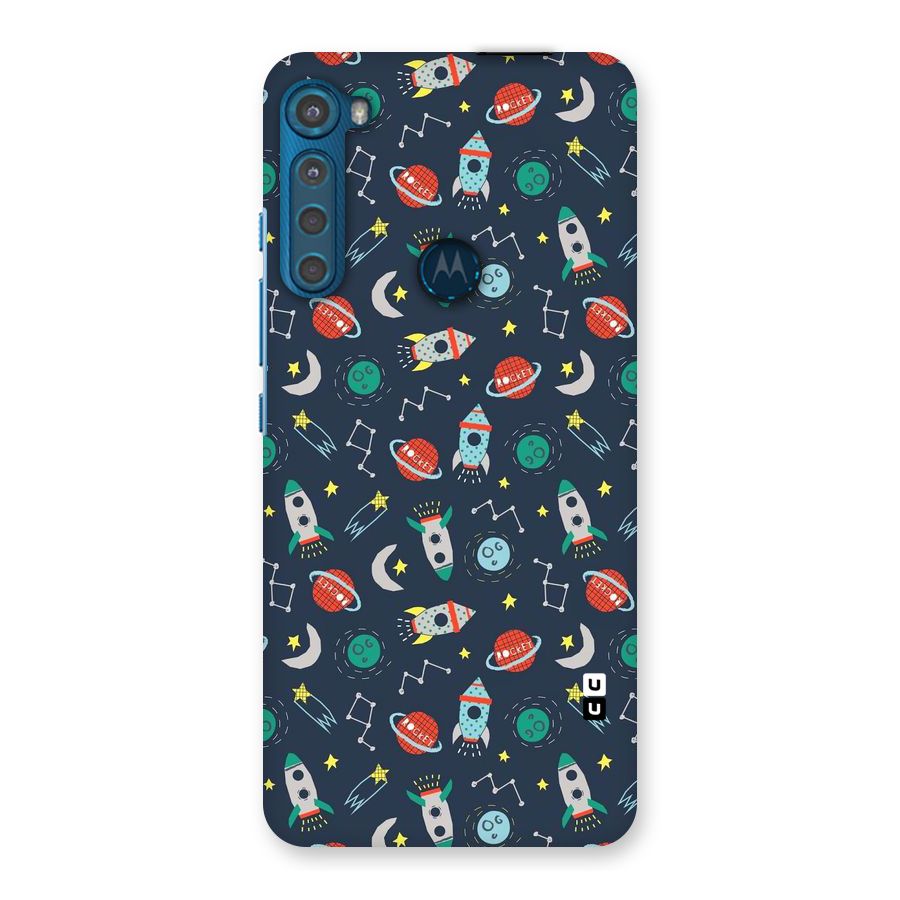 Space Rocket Pattern Back Case for Motorola One Fusion Plus