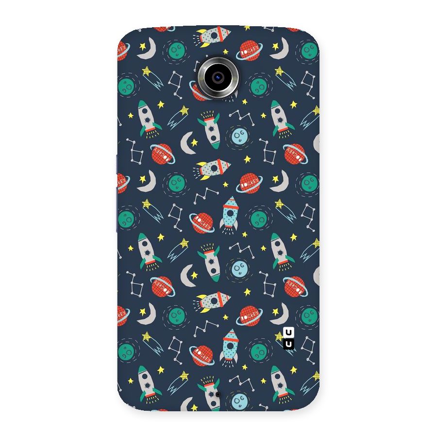 Space Rocket Pattern Back Case for Nexsus 6