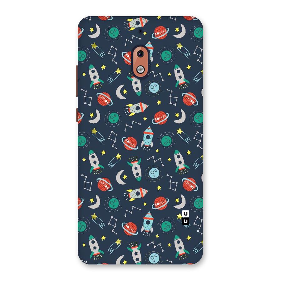 Space Rocket Pattern Back Case for Nokia 2.1