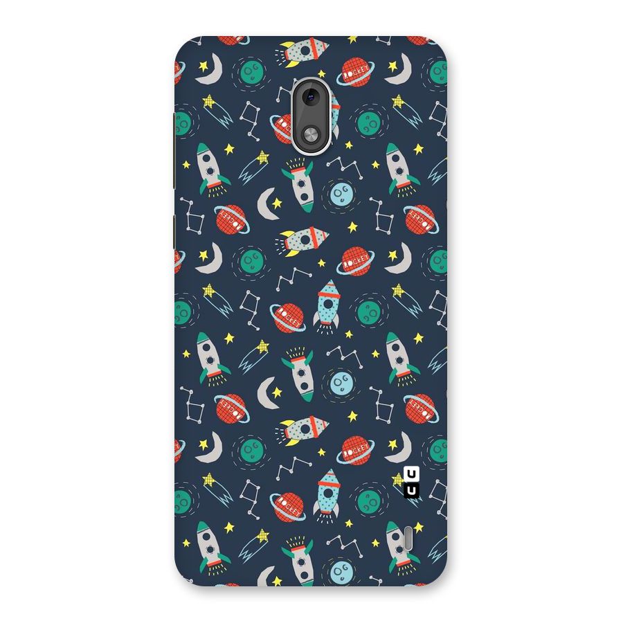Space Rocket Pattern Back Case for Nokia 2