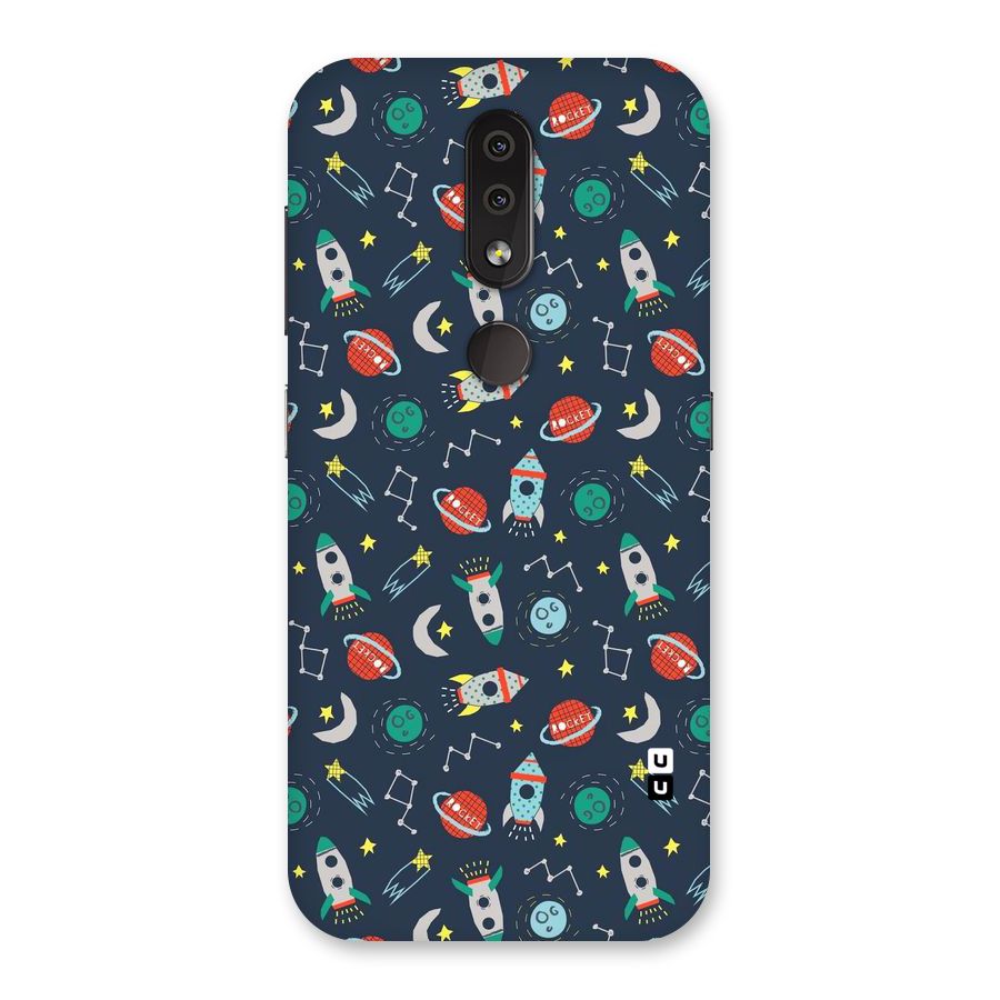 Space Rocket Pattern Back Case for Nokia 4.2