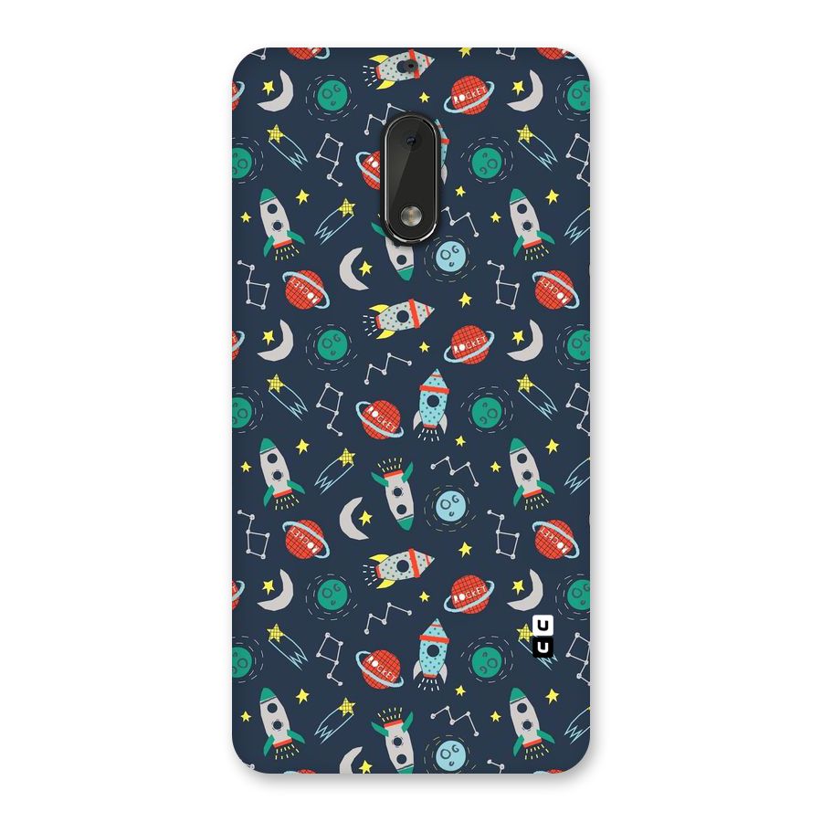 Space Rocket Pattern Back Case for Nokia 6