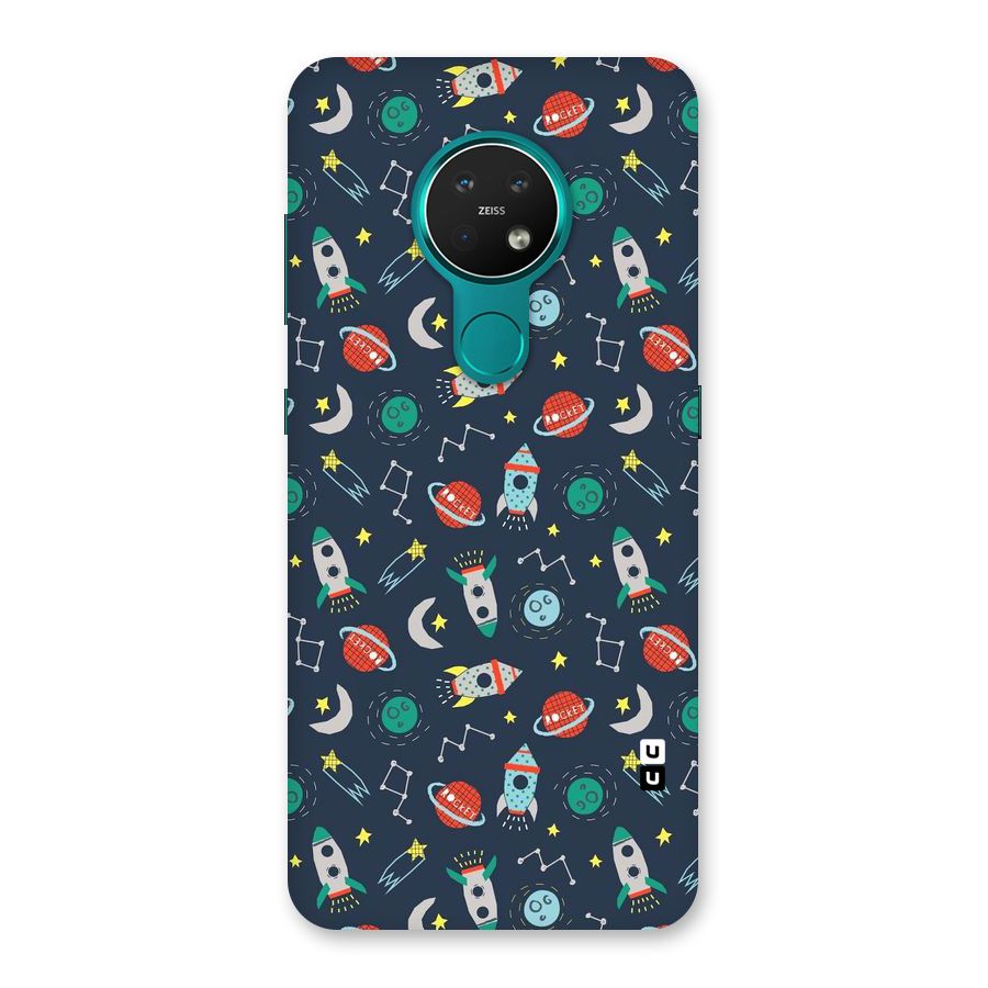Space Rocket Pattern Back Case for Nokia 7.2