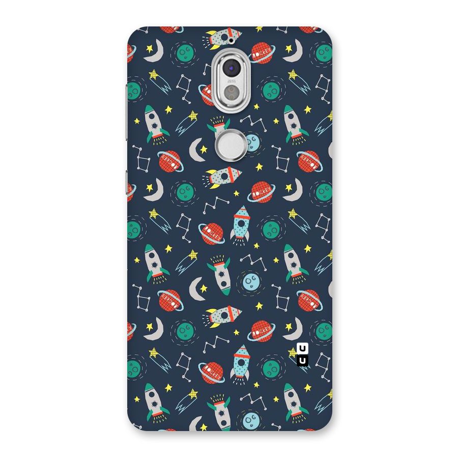 Space Rocket Pattern Back Case for Nokia 7
