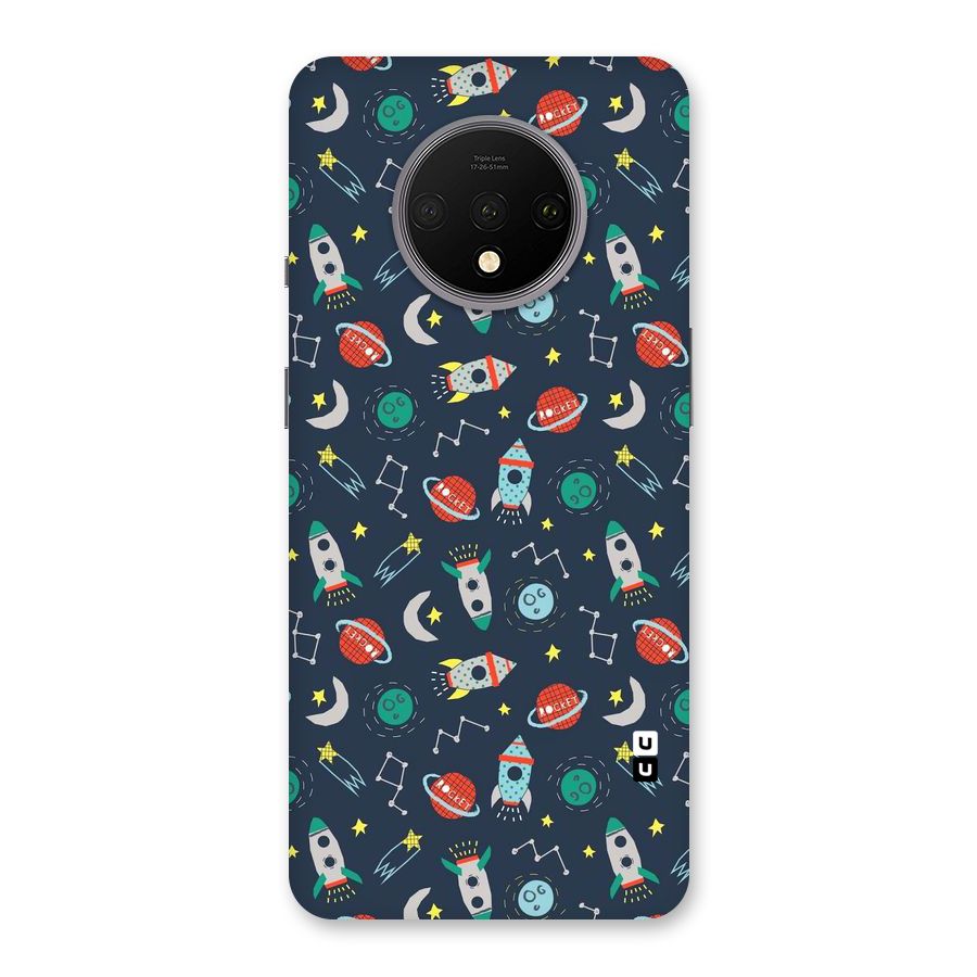 Space Rocket Pattern Back Case for OnePlus 7T
