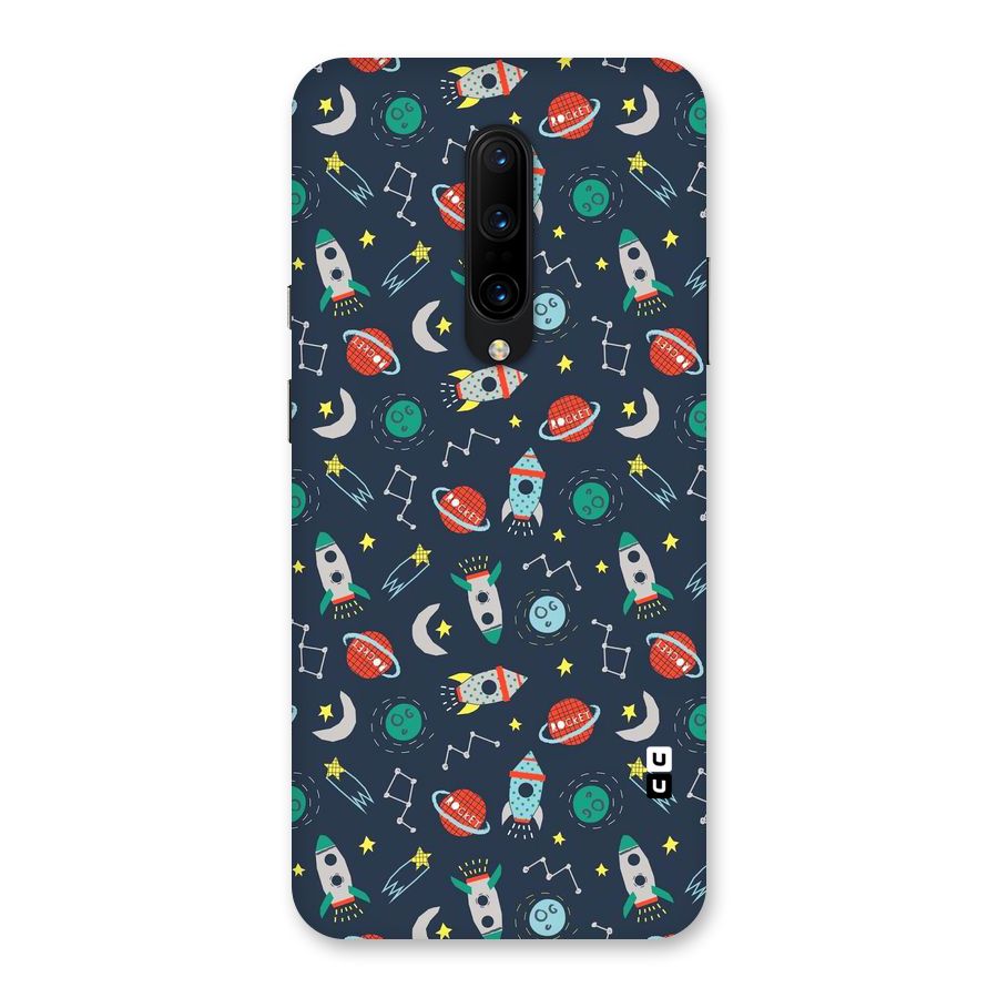 Space Rocket Pattern Back Case for OnePlus 7 Pro