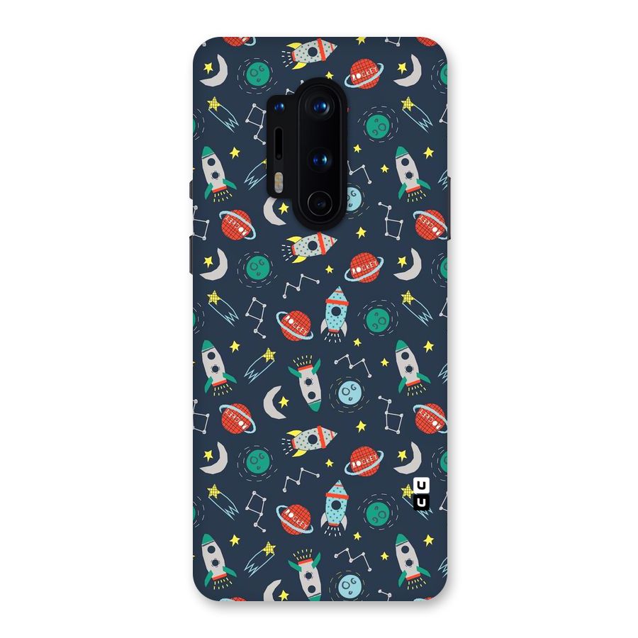 Space Rocket Pattern Back Case for OnePlus 8 Pro