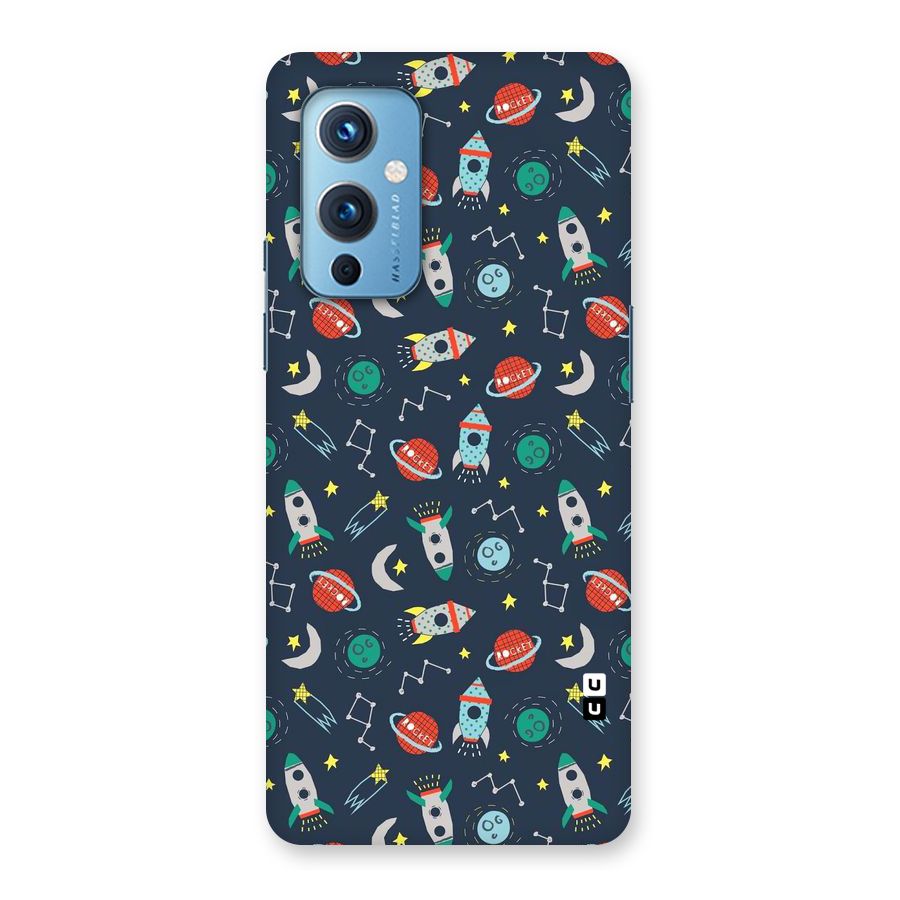 Space Rocket Pattern Back Case for OnePlus 9