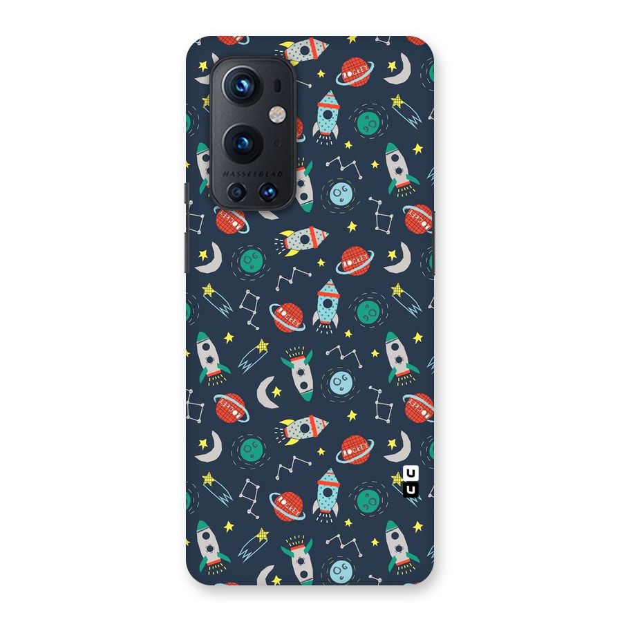Space Rocket Pattern Back Case for OnePlus 9 Pro