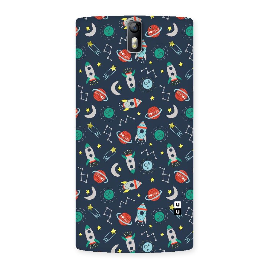 Space Rocket Pattern Back Case for One Plus One