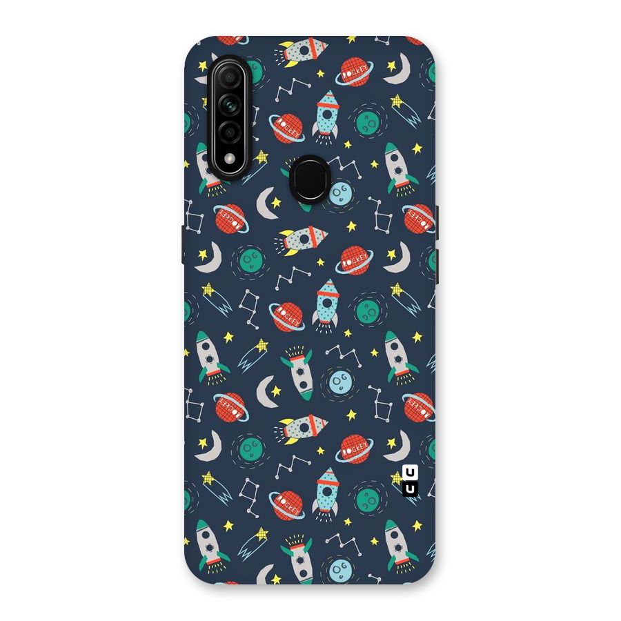 Space Rocket Pattern Back Case for Oppo A31