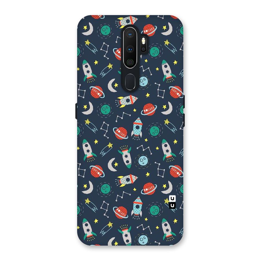 Space Rocket Pattern Back Case for Oppo A5 (2020)