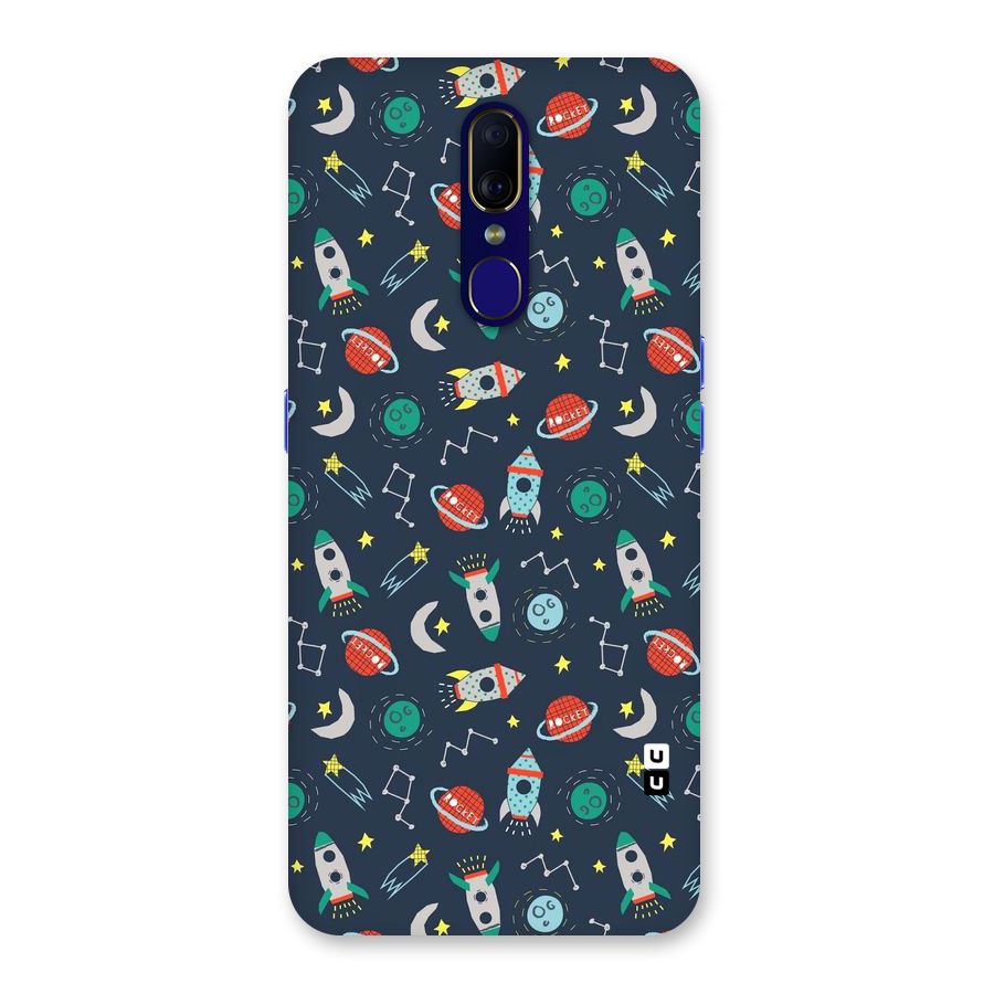 Space Rocket Pattern Back Case for Oppo A9