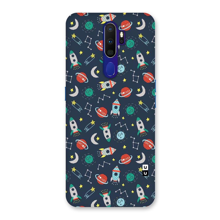 Space Rocket Pattern Back Case for Oppo A9 (2020)