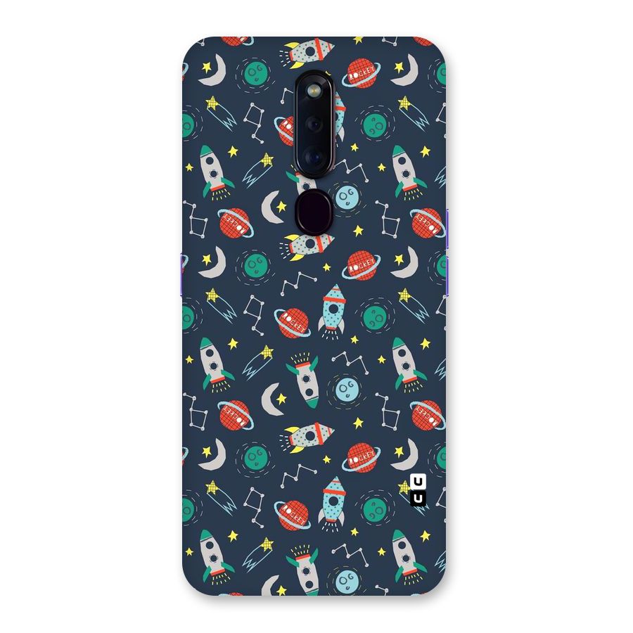 Space Rocket Pattern Back Case for Oppo F11 Pro