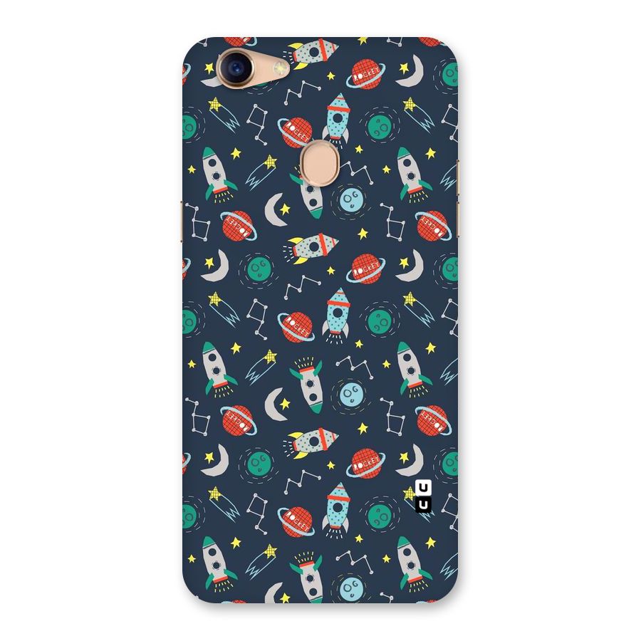 Space Rocket Pattern Back Case for Oppo F5