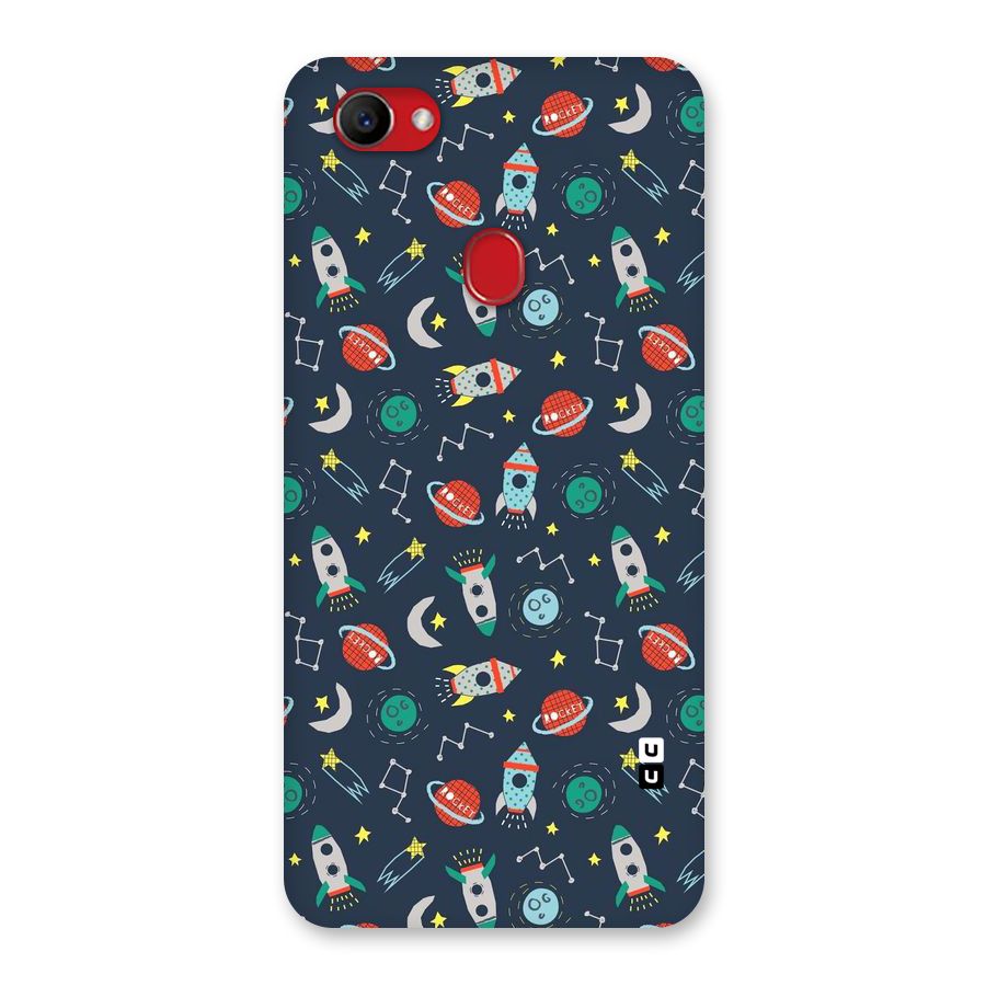 Space Rocket Pattern Back Case for Oppo F7