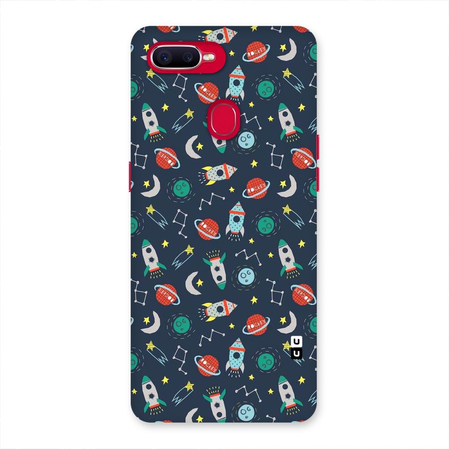 Space Rocket Pattern Back Case for Oppo F9 Pro