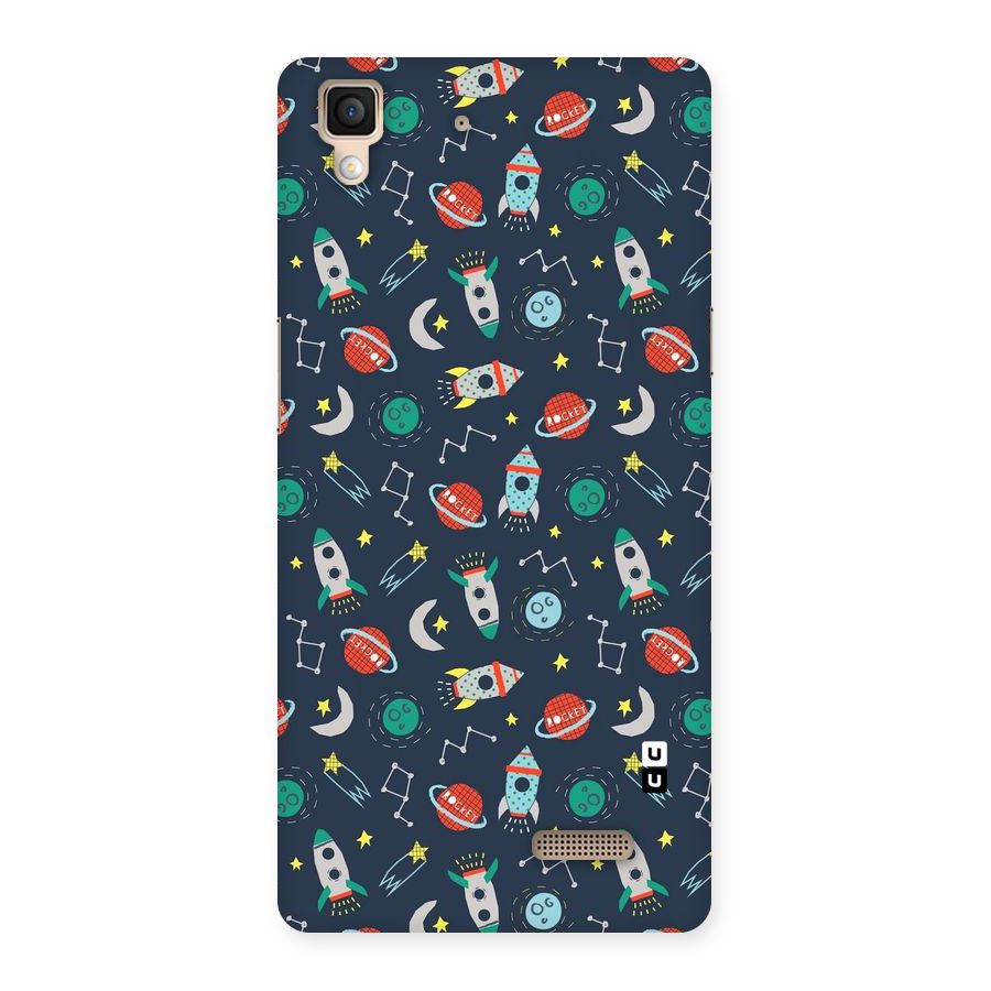 Space Rocket Pattern Back Case for Oppo R7