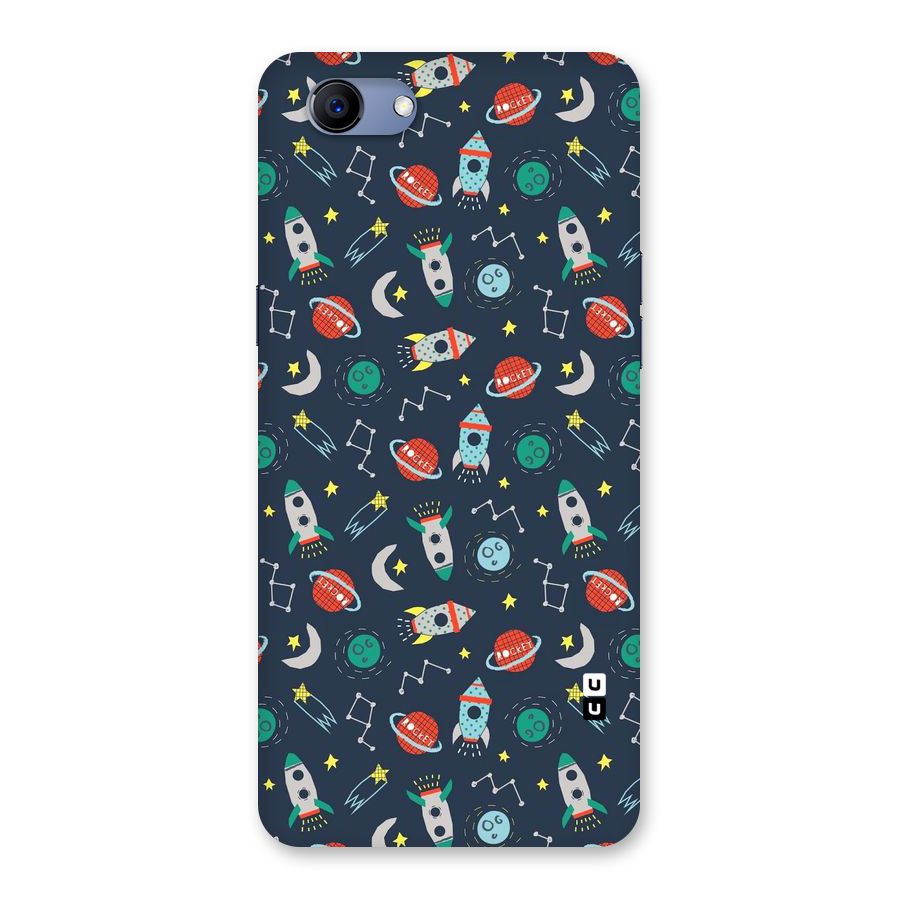 Space Rocket Pattern Back Case for Oppo Realme 1
