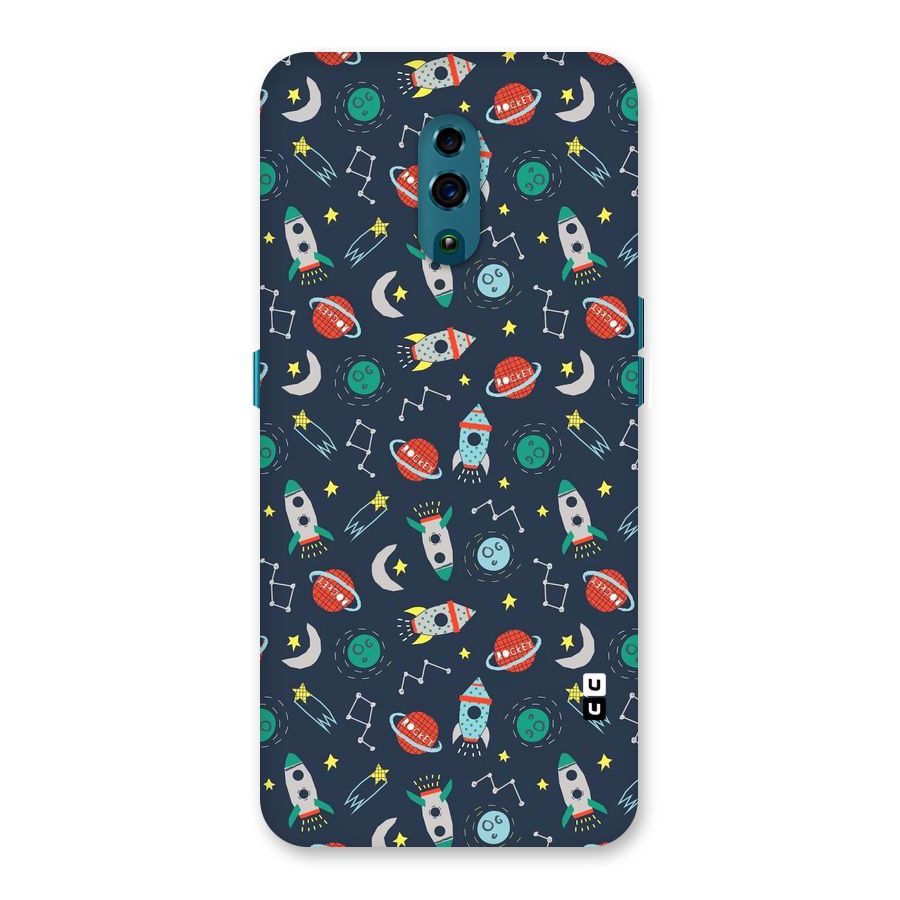 Space Rocket Pattern Back Case for Oppo Reno