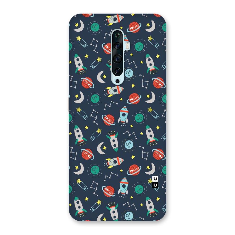 Space Rocket Pattern Back Case for Oppo Reno2 Z