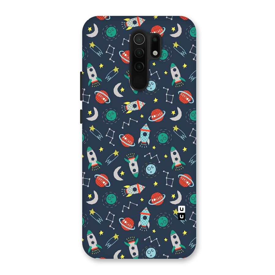 Space Rocket Pattern Back Case for Poco M2