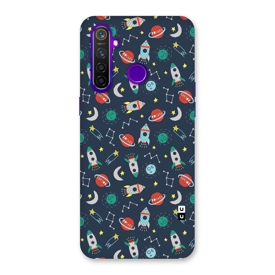 Space Rocket Pattern Back Case for Realme 5 Pro