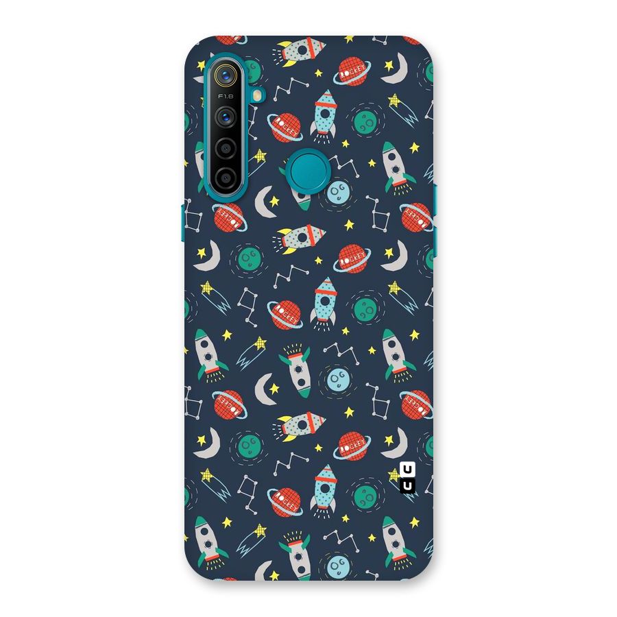 Space Rocket Pattern Back Case for Realme 5i