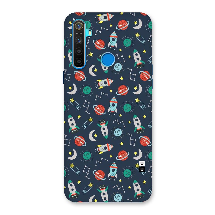 Space Rocket Pattern Back Case for Realme 5s