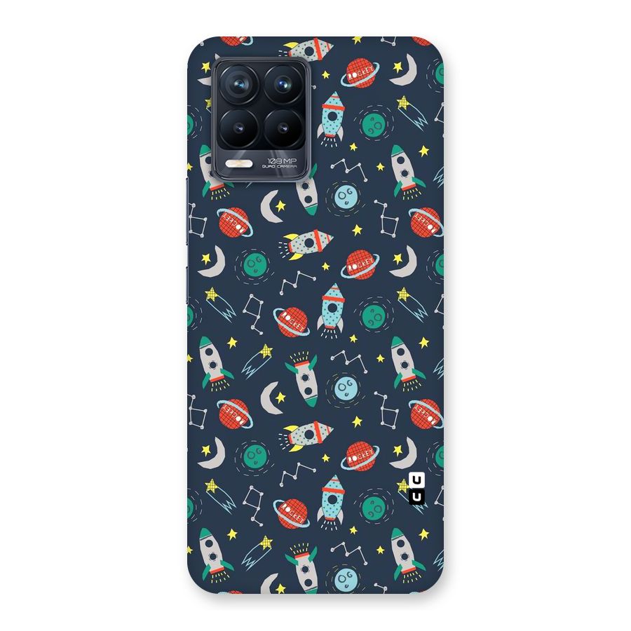 Space Rocket Pattern Back Case for Realme 8 Pro