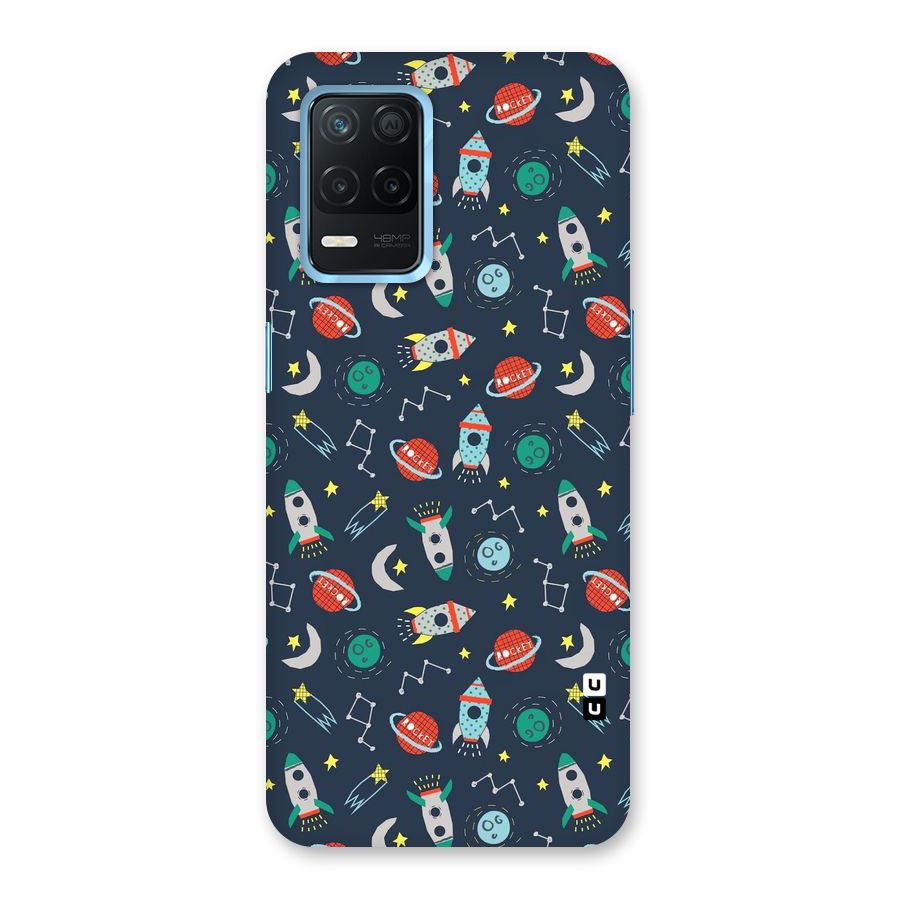 Space Rocket Pattern Back Case for Realme 8s 5G