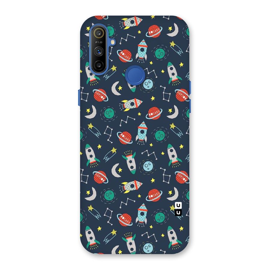 Space Rocket Pattern Back Case for Realme Narzo 10A