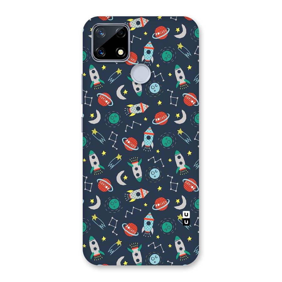 Space Rocket Pattern Back Case for Realme Narzo 20