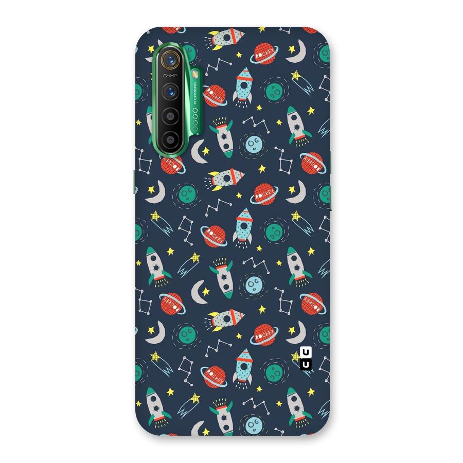 Space Rocket Pattern Back Case for Realme X2