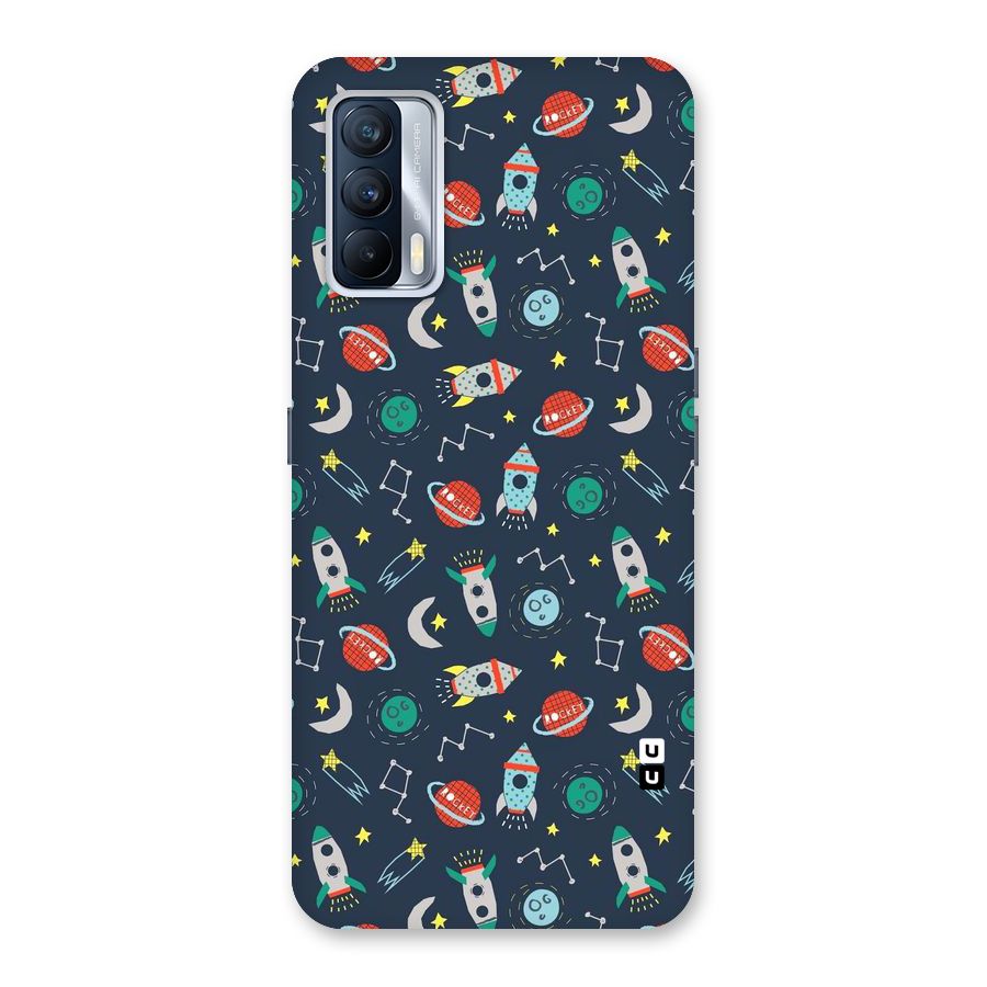 Space Rocket Pattern Back Case for Realme X7