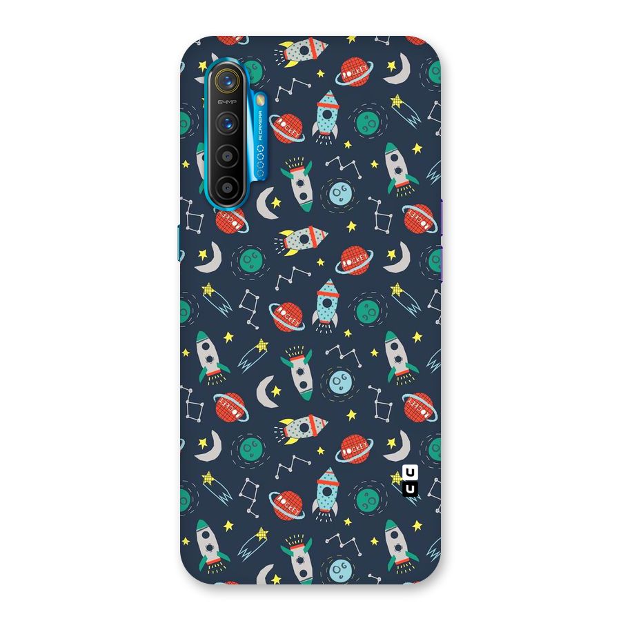 Space Rocket Pattern Back Case for Realme XT