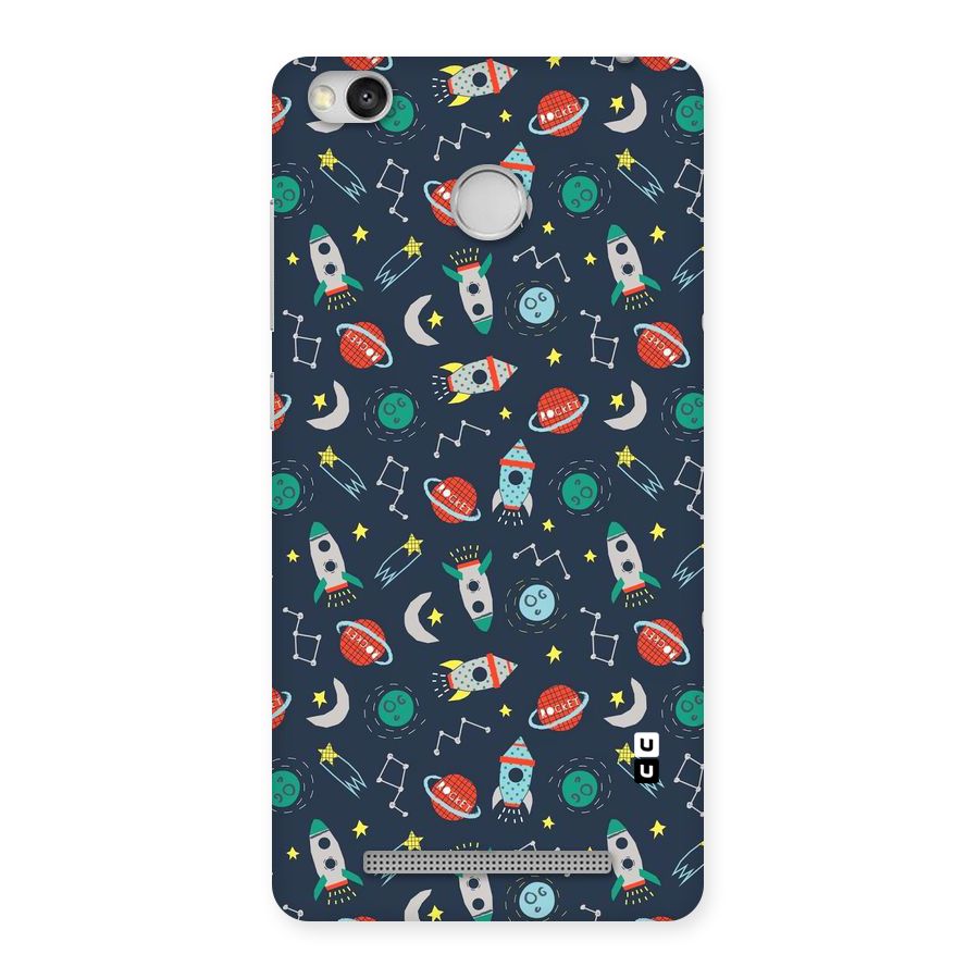 Space Rocket Pattern Back Case for Redmi 3S Prime