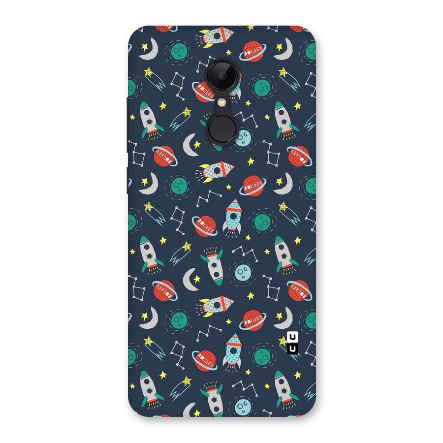 Space Rocket Pattern Back Case for Redmi 5