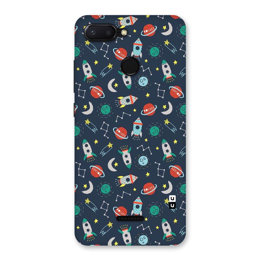 Space Rocket Pattern Back Case for Redmi 6