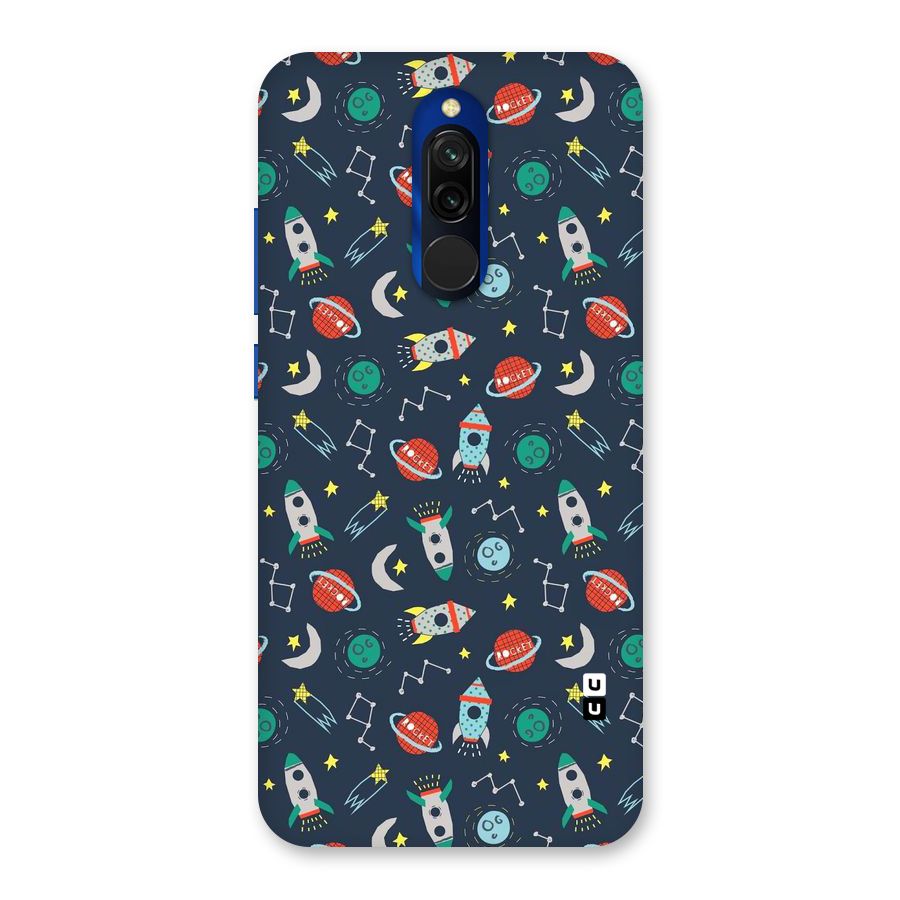 Space Rocket Pattern Back Case for Redmi 8