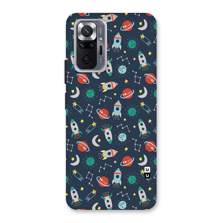 Space Rocket Pattern Back Case for Redmi Note 10 Pro