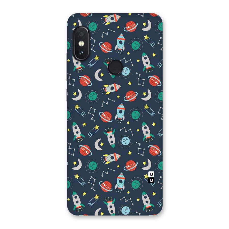 Space Rocket Pattern Back Case for Redmi Note 5 Pro